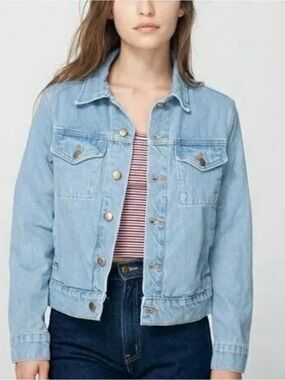 American Apparel Light Blue Denim Jean Jacket